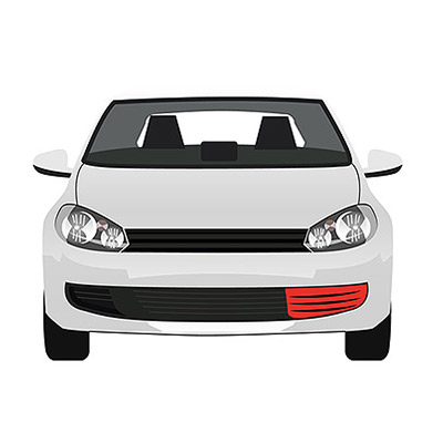Mascherina griglia sinistra anteriore per renault clio 2005 al 2009